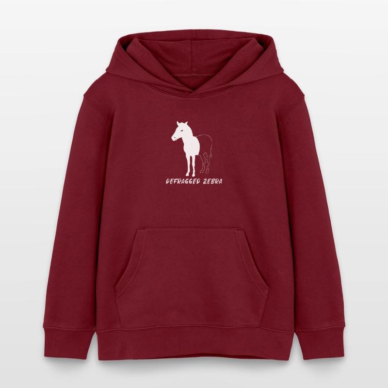 Defragged Zebra Admin Geek Programmierer Geschenk Kinder Organic Hoodie Mini Cruiser von Stanley/Stella