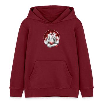 Renard à neuf queues - Sweat à capuche enfant bio Stanley/Stella - bordeaux - Devant - AI Model Kid Female (0cm)