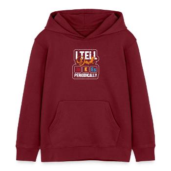 Tableau périodique - Sweat à capuche enfant bio Stanley/Stella - bordeaux - Devant - AI Model Kid Female (0cm)