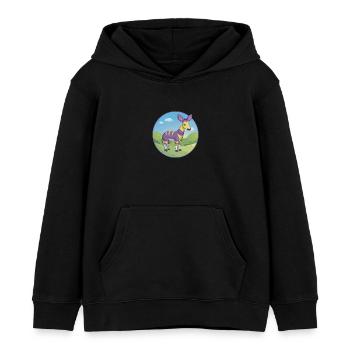 Okapi Niedliche Kawaii Cartoon Clipart Tier Haustier - Kinder Organic Hoodie Mini Cruiser von Stanley/Stella - Schwarz - Vorne - AI Model Kid Male (0cm)