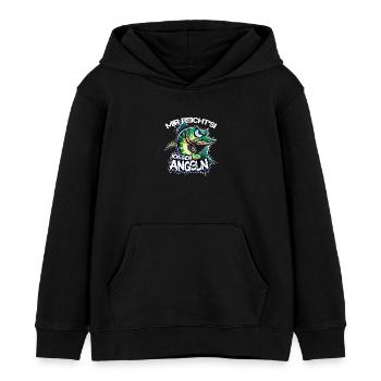 Mir reichts ich geh Angeln Hecht Geschenk - Kinder Organic Hoodie Mini Cruiser von Stanley/Stella - Schwarz - Vorne - AI Model Kid Male (0cm)