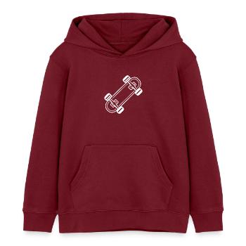 Skateboard Comic-Stil - Kinder Organic Hoodie Mini Cruiser von Stanley/Stella - Burgunderrot - Vorne - AI Model Kid Female (0cm)