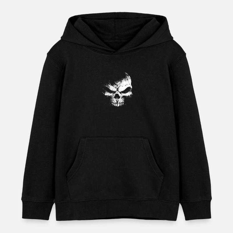Evil Skull – Dark Grinning Beast - Kids Organic Hoodie by Stanley/Stella - black