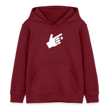 Blood test, blood drops - Kids Organic Hoodie by Stanley/Stella - burgundy - Front - AI Model Kid Female (0cm)