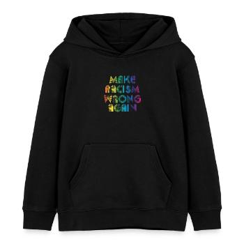 Rendre le racisme faux - Sweat à capuche enfant bio Stanley/Stella - noir - Devant - AI Model Kid Male (0cm)