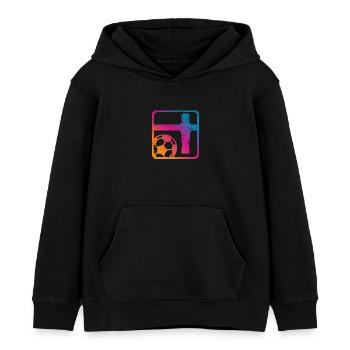 Baby-foot - Sweat à capuche enfant bio Stanley/Stella - noir - Devant - AI Model Kid Male (0cm)