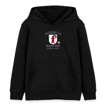 Kanton T-Shirt baselland, Schweiz, switzerlang - Kinder Organic Hoodie Mini Cruiser von Stanley/Stella - Schwarz - Vorne - AI Model Kid Male (0cm)