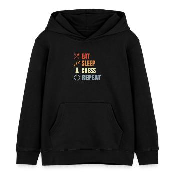 Schachspieler Motivation - Kinder Organic Hoodie Mini Cruiser von Stanley/Stella - Schwarz - Vorne - AI Model Kid Male (0cm)