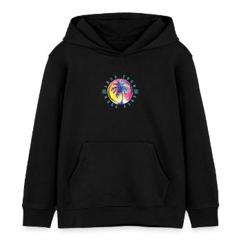 Zrce Tour Palmen Bunt - Kinder Organic Hoodie Mini Cruiser von Stanley/Stella - Schwarz - Vorne - AI Model Kid Male (0cm)