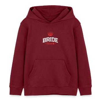 Équipe de la mariée - Sweat à capuche enfant bio Stanley/Stella - bordeaux - Devant - AI Model Kid Female (0cm)