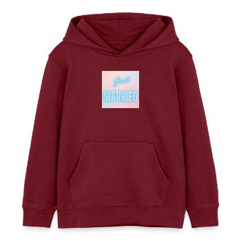 GERADE VERHEIRATET, LANG LEBE DIE MARIE,EVJF,VALENTINSTAG - Kinder Organic Hoodie Mini Cruiser von Stanley/Stella - Burgunderrot - Vorne - AI Model Kid Female (0cm)