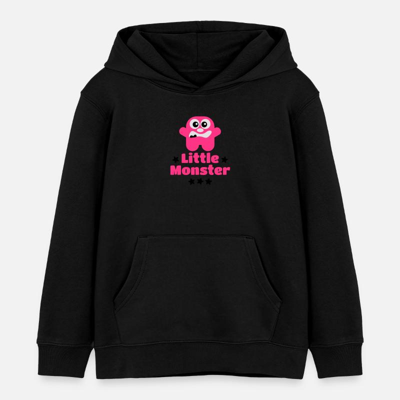 Little Monster petit monstre - Sweat à capuche enfant bio Stanley/Stella - noir