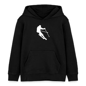Ski - Kinder Organic Hoodie Mini Cruiser von Stanley/Stella - Schwarz - Vorne - AI Model Kid Male (0cm)