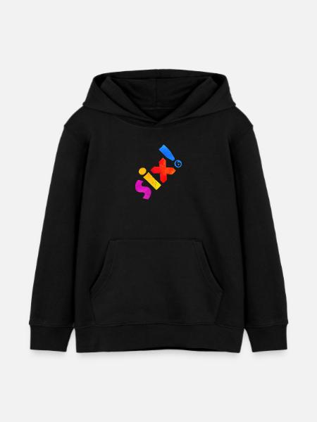 SIX 6 YEARS 6TH BIRTHDAY - Kids Organic Hoodie by Stanley/Stella - black