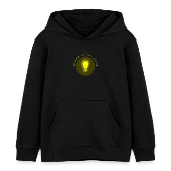 glows in the dark electro current problem - Kids Organic Hoodie by Stanley/Stella - black - Front - AI Model Kid Male (0cm)