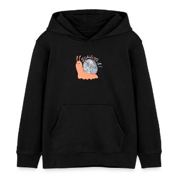 Escargot ! – Escargot coloré avec boule disco - Sweat à capuche enfant bio Stanley/Stella - noir - Devant - AI Model Kid Male (0cm)