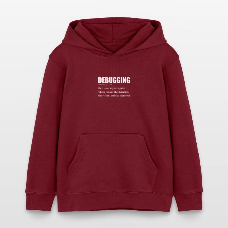 Programmer Debugging Definition Funny IT Developer Sweat à capuche enfant bio Stanley/Stella