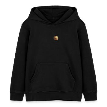 Cheerful sun design for women and children - Kids Organic Hoodie by Stanley/Stella - black - Front - AI Model Kid Male (0cm)