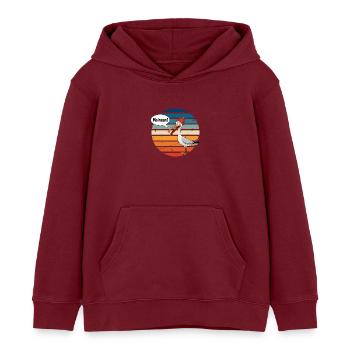 Hambourg Moin Moinzen Seagull Côte de la mer du Nord Vacances Fun - Sweat à capuche enfant bio Stanley/Stella - bordeaux - Devant - AI Model Kid Female (0cm)