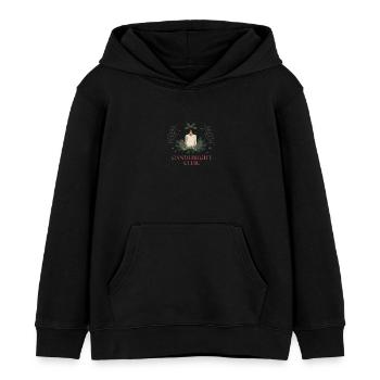 Candlelight Club - Cosy festive atmosphere - Kids Organic Hoodie by Stanley/Stella - black - Front - AI Model Kid Male (0cm)
