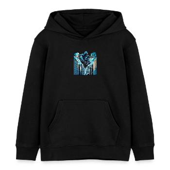 Parkour - Sweat à capuche enfant bio Stanley/Stella - noir - Devant - AI Model Kid Male (0cm)