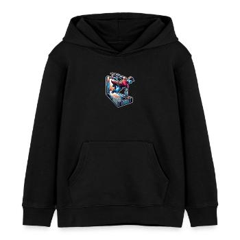 Parkour - Sweat à capuche enfant bio Stanley/Stella - noir - Devant - AI Model Kid Male (0cm)