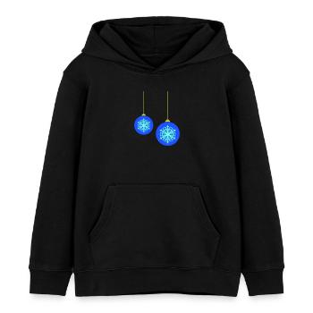 Boules de Noël - Sweat à capuche enfant bio Stanley/Stella - noir - Devant - AI Model Kid Male (0cm)