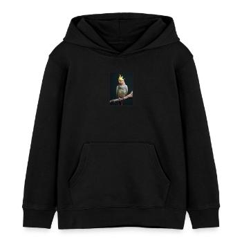 Cockatiel Nymphensittiche Nymphensittich - Sweat à capuche enfant bio Stanley/Stella - noir - Devant - AI Model Kid Male (0cm)