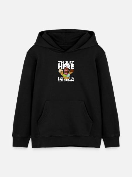 Les amateurs de glaces ici pour la crème glacée - Sweat à capuche enfant bio Stanley/Stella - noir