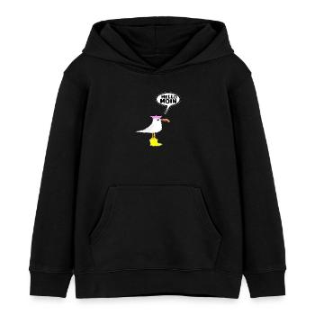 Hello Möwe Gummistiefel Stiefel Hallo Moin - Kinder Organic Hoodie Mini Cruiser von Stanley/Stella - Schwarz - Vorne - AI Model Kid Male (0cm)