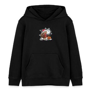 Thanksgiving Truthahn Weihnachten - Kinder Organic Hoodie Mini Cruiser von Stanley/Stella - Schwarz - Vorne - AI Model Kid Male (0cm)