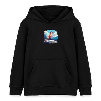 Füchse Fuchs - Kinder Organic Hoodie Mini Cruiser von Stanley/Stella - Schwarz - Vorne - AI Model Kid Male (0cm)