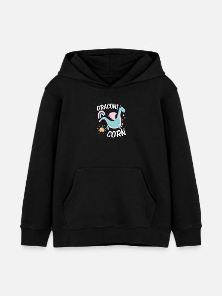 Draconi Maïs Dracon Draak - Kinder hoodie biologisch Stanley/Stella - zwart