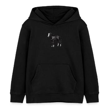 Chevaux Cheval - Sweat à capuche enfant bio Stanley/Stella - noir - Devant - AI Model Kid Male (0cm)