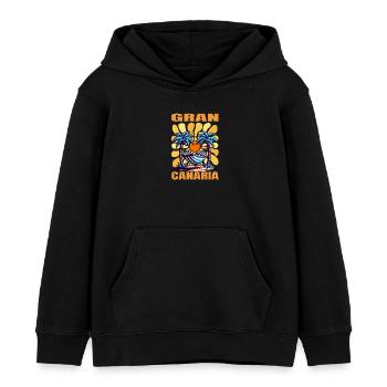 Gran Canaria - Sweat à capuche enfant bio Stanley/Stella - noir - Devant - AI Model Kid Male (0cm)