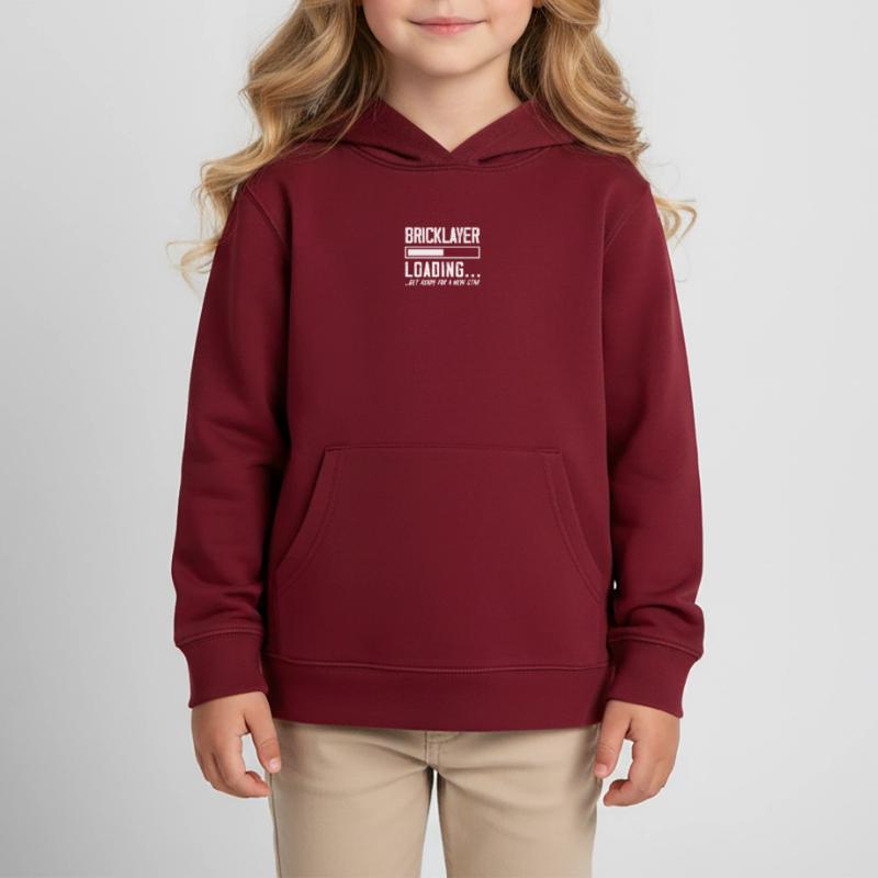 Bricklayer loading Get ready for a new one Kids Organic Hoodie by Stanley/Stella