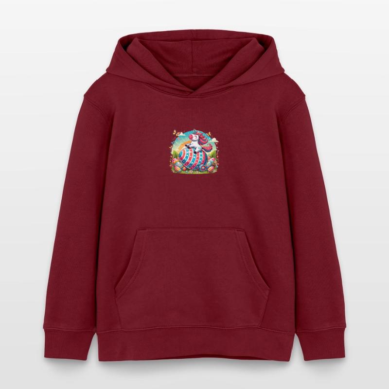 Easter Happy Easter Easter Bunny Easter Egg Spring Kids Organic Hoodie by Stanley/Stella