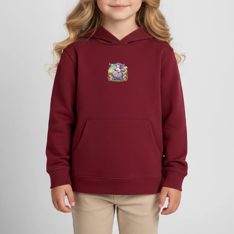 Easter Happy Easter Easter Bunny Easter Egg Spring Kids Organic Hoodie by Stanley/Stella