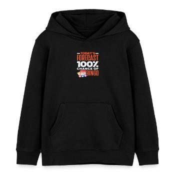 Prédiction de bingo 100 % de chance Bingo - Sweat à capuche enfant bio Stanley/Stella - noir - Devant - AI Model Kid Male (0cm)