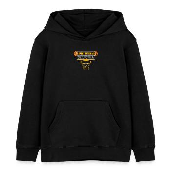 Repeat After Me Yes, Coach! Basketball Motiv - Kinder Organic Hoodie Mini Cruiser von Stanley/Stella - Schwarz - Vorne - AI Model Kid Male (0cm)