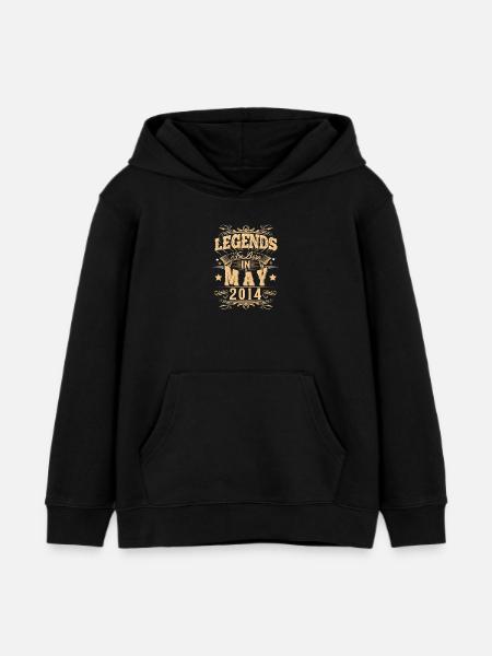 May 2014 Birthday Legend - Kids Organic Hoodie by Stanley/Stella - black