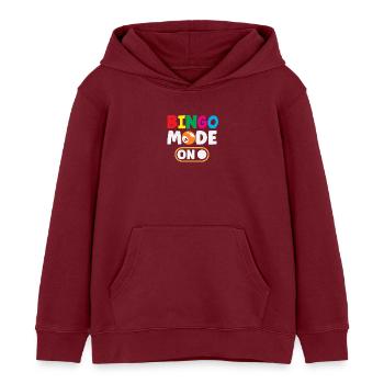 Mode bingo actif pour le plaisir - Sweat à capuche enfant bio Stanley/Stella - bordeaux - Devant - AI Model Kid Female (0cm)