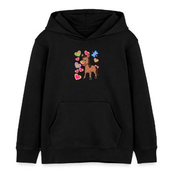 Donkey Kids Enfant - Sweat à capuche enfant bio Stanley/Stella - noir - Devant - AI Model Kid Male (0cm)