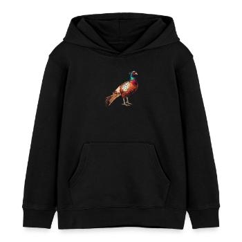 Faisans Faisan - Sweat à capuche enfant bio Stanley/Stella - noir - Devant - AI Model Kid Male (0cm)