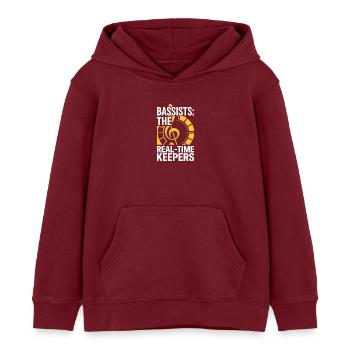 Bass Gitarrist Musiker Gear Funk Rock Jazz - Kinder Organic Hoodie Mini Cruiser von Stanley/Stella - Burgunderrot - Vorne - AI Model Kid Female (0cm)