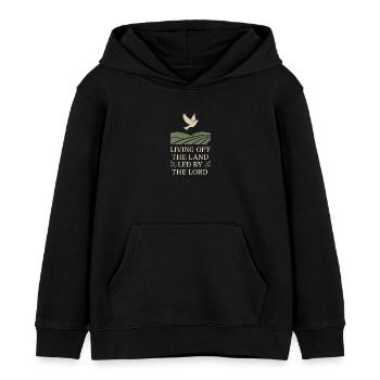 Christian Homesteader Faith Farming Lural Life - Kids Organic Hoodie by Stanley/Stella - black - Front - AI Model Kid Male (0cm)