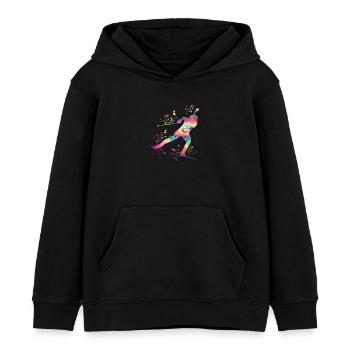 Biathlet Nordische Kombination Biathlon - Kinder Organic Hoodie Mini Cruiser von Stanley/Stella - Schwarz - Vorne - AI Model Kid Male (0cm)
