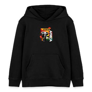 Afrique Éléphant Nature Aventure Safari en pleine nature - Sweat à capuche enfant bio Stanley/Stella - noir - Devant - AI Model Kid Male (0cm)