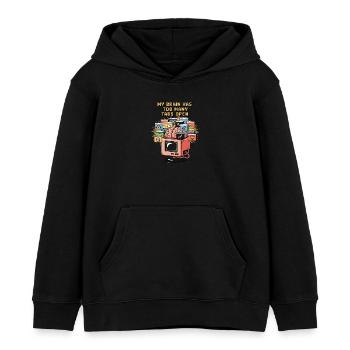 Too Many Tabs – ADD Brain Cartoon Design - Kids Organic Hoodie by Stanley/Stella - black - Front - AI Model Kid Male (0cm)