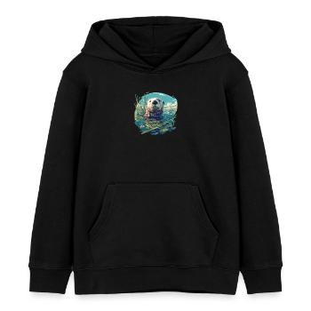 Seeotter - Kinder Organic Hoodie Mini Cruiser von Stanley/Stella - Schwarz - Vorne - AI Model Kid Male (0cm)